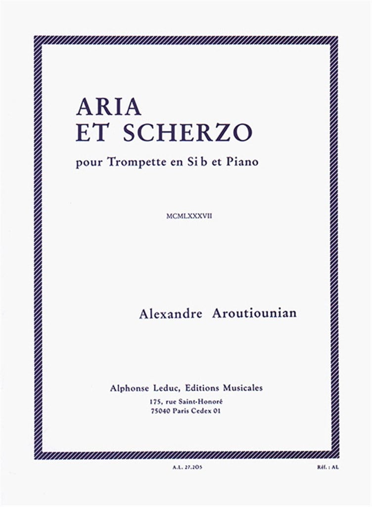Aria et Scherzo pour trompette en Bb et piano